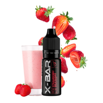 J-Well X BAR Nic SALT - Jahodový mléčný koktejl (Strawberry Milkshake) 10ml - 10mg